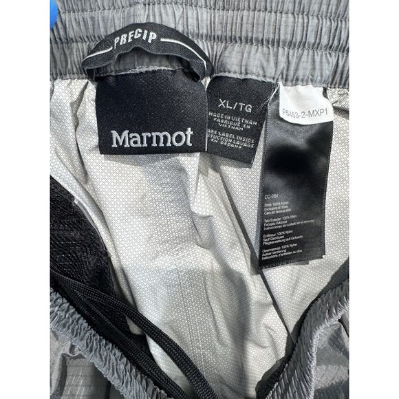 Marmot PreCip Waterproof Hiking Rain Pants Elastic Waist Pocket Gray Men XL - Picture 15 of 16